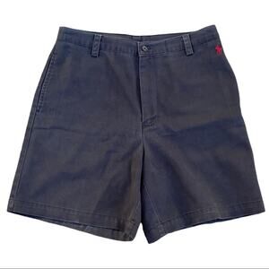 Vintage Y2K Ralph Lauren Sport Black High Waist Mom Shorts Size 6 Blue Label